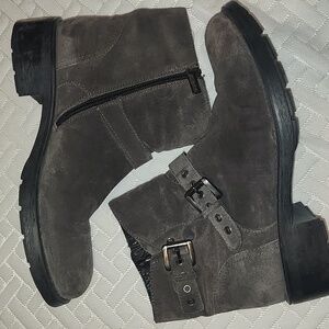 Aquatalia low suede moto boots 9.5